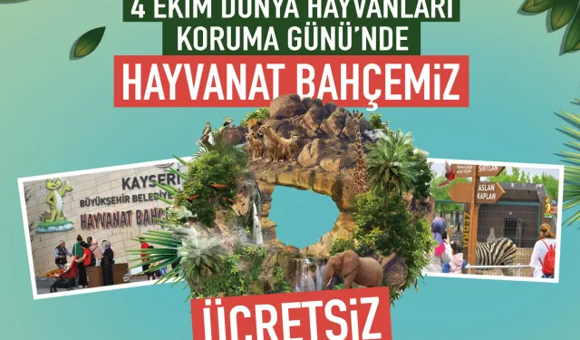 Kayseri'de “Hayvanat Bahçesi” Bugün Ücretsiz